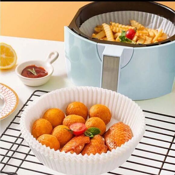 Air Fryer Liners 100 PC, Disposable Parchment Paper Liners - Picture 5 of 11
